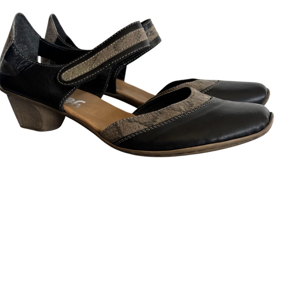 Rieker Black and Tan Women's Mary Jane Shoes